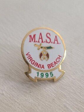 Mid-Atlantic Shrine Association MASA 1995 Shriners Virginia Beach Lapel Pin USA